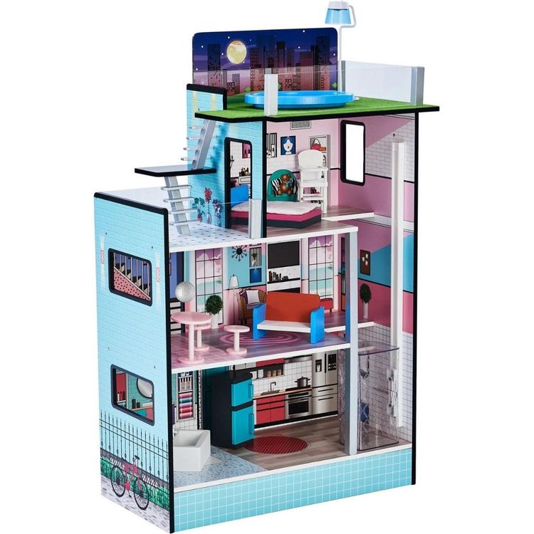 Dreamland-Barcelona-Dollhouse-Turquoise-Black-Preschool-23046259834967