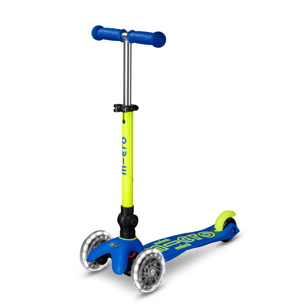 Mini-Deluxe-Foldable-LED-Scooter-Neon-Canary-Yellow-Blue-Outdoor-26783690883159